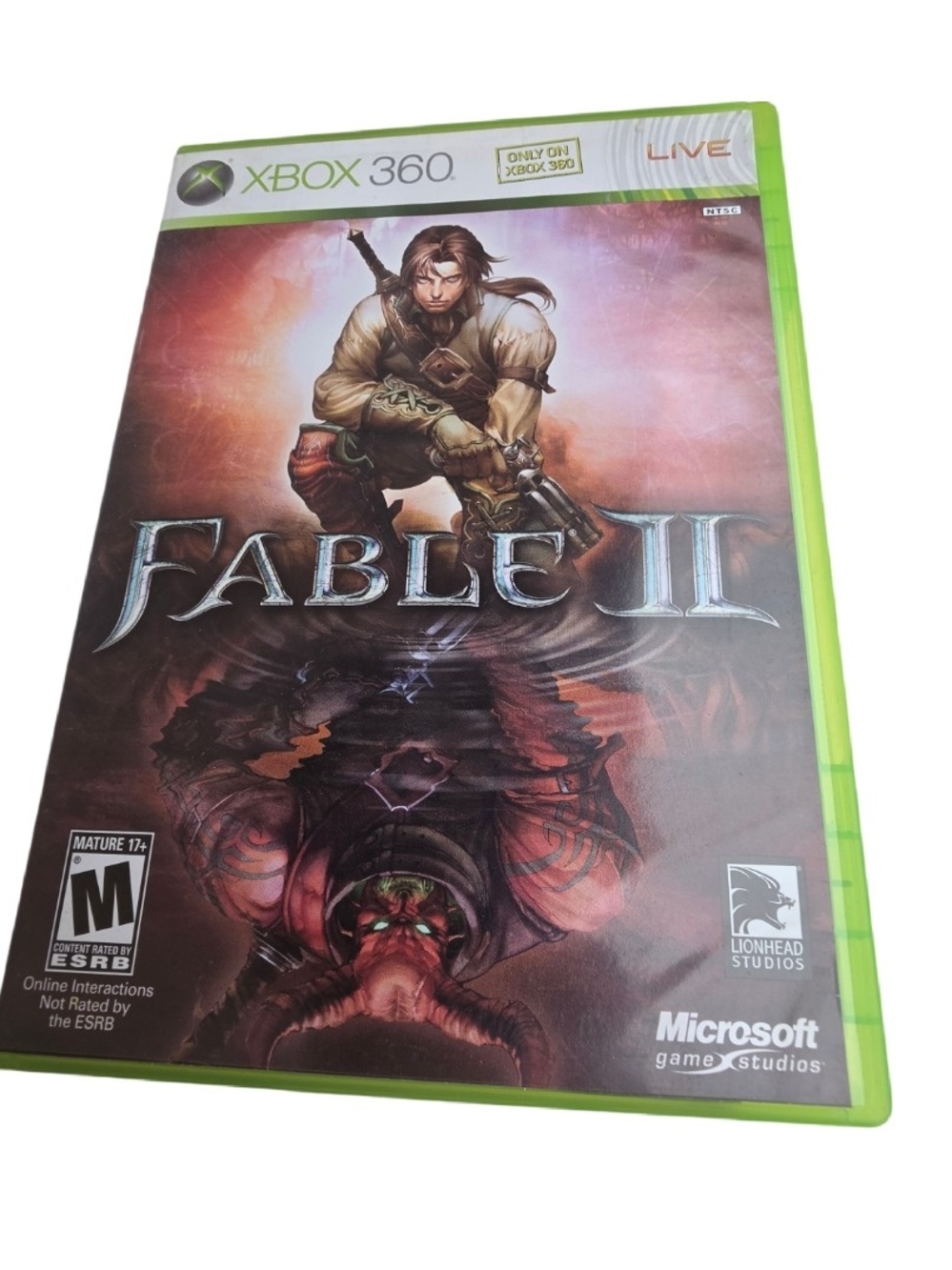 Microsoft Xbox 360 Fable II - Green Case with Illustrated Cover